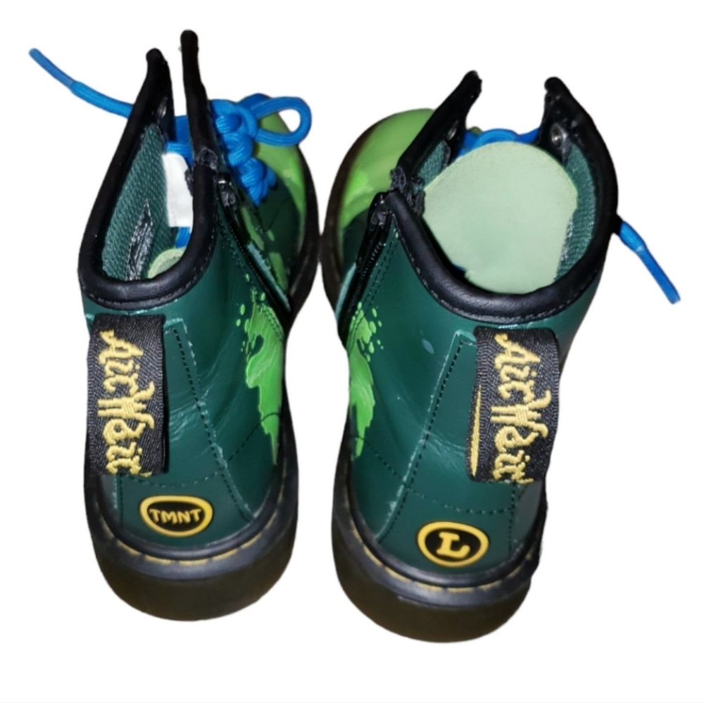 Dr. Martens Teenage Mutant Ninja Turtles Leonardo Leather Boots Kids Size 13 - Picture 6 of 9